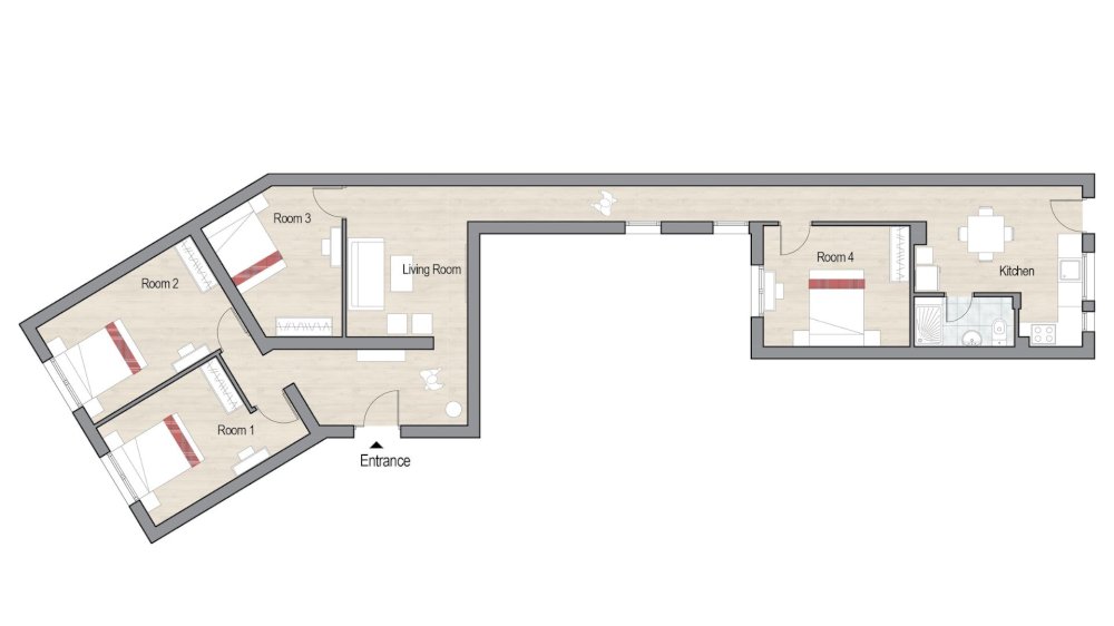 Spacious room in Bailén