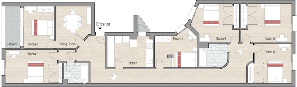 Spectacular double room in Retiro