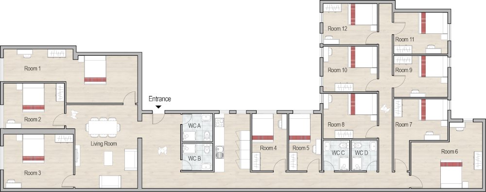 Extraordinary double room in Puerta del Sol