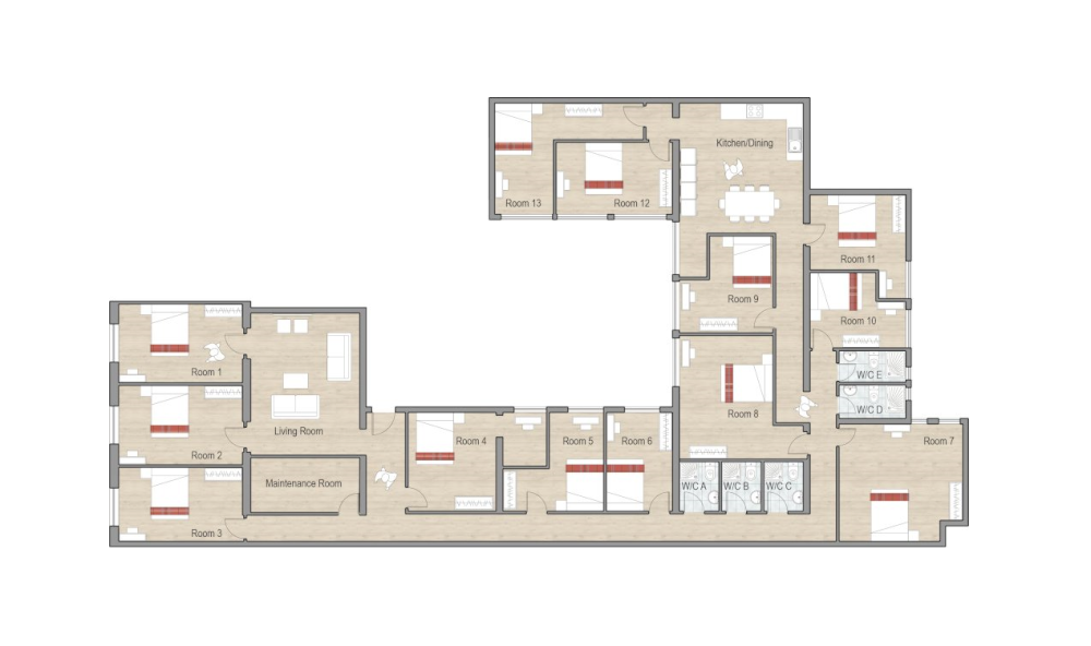 Big double room in Puerta del Sol