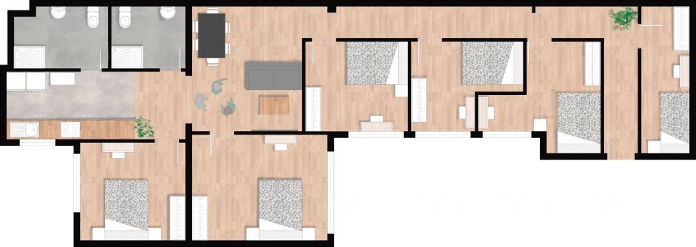 Large room in the centre of Madrid