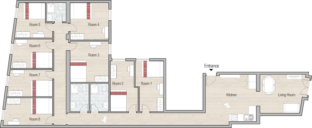 Lovely room in Santa Catalina street